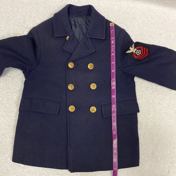 Vintage Sears nautical navy sailor pea coat size 2 - Picture 5 of 9